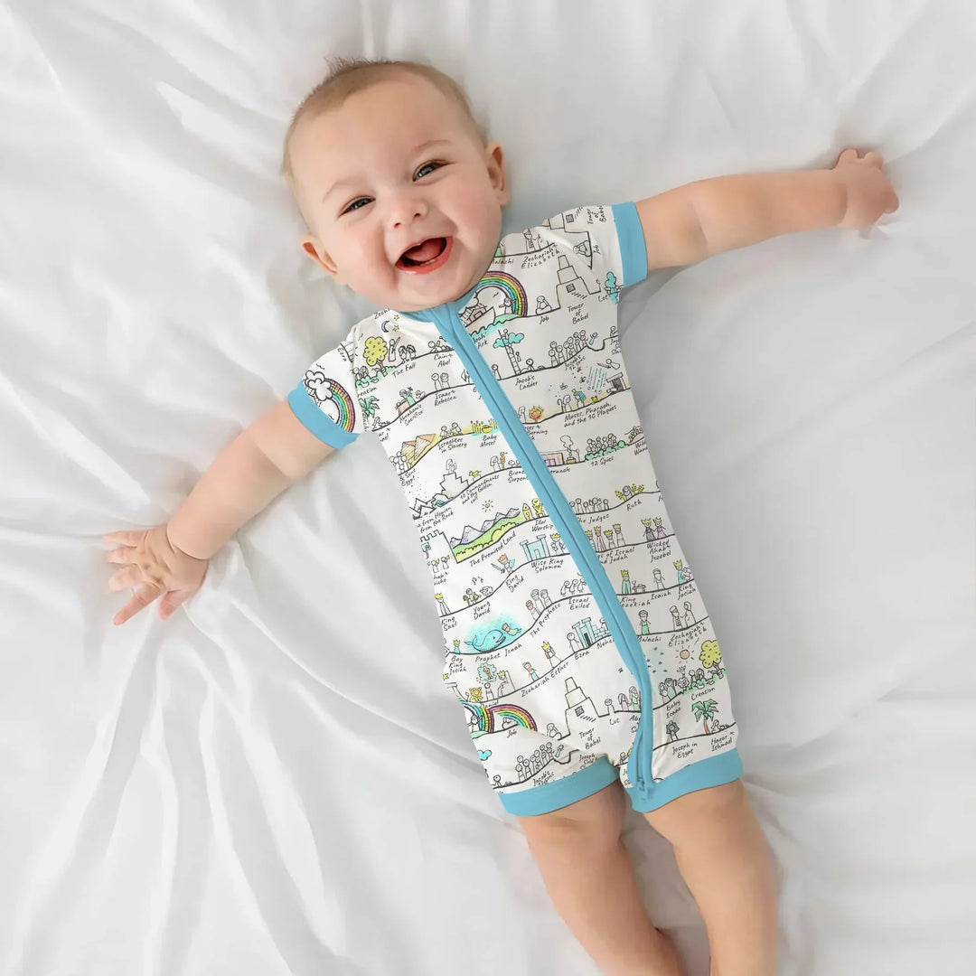 Bible Story Journey Family Matching Bamboo Shorty Zippy