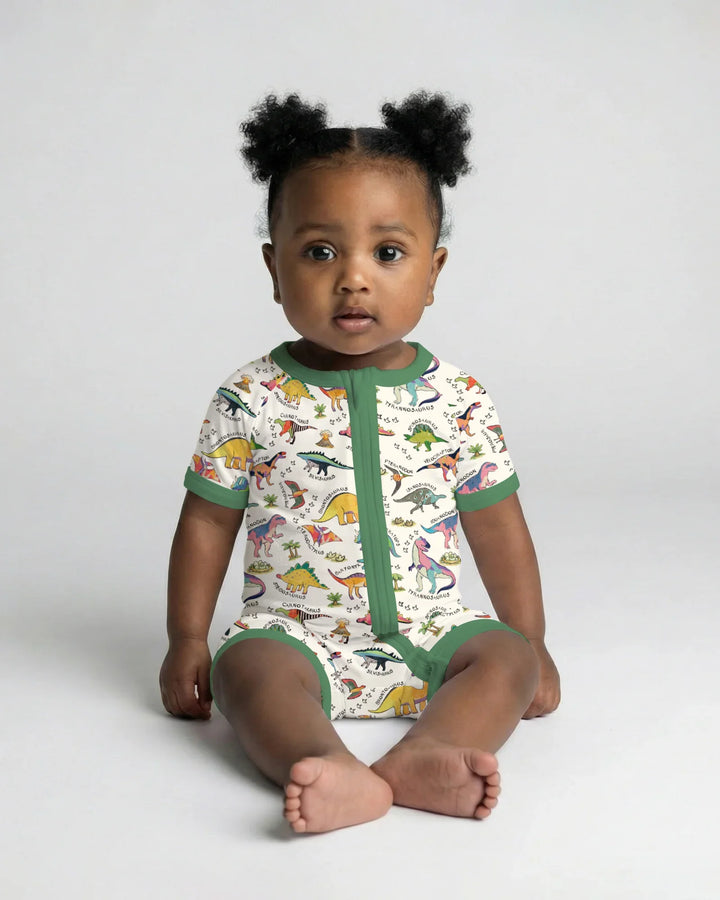 All The Dino Types Bamboo Shorty Zippy