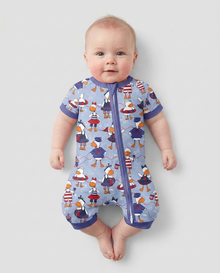 Freedom Floaties Family Matching Bamboo Shorty Zippy