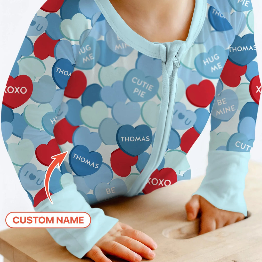 Valentine Candy Crush Family Matching Bamboo Convertible Zippy