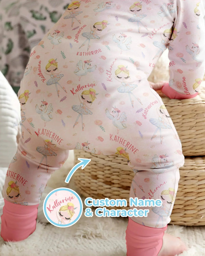 Custom Name Ballerina Doll Bamboo Convertible Zippy