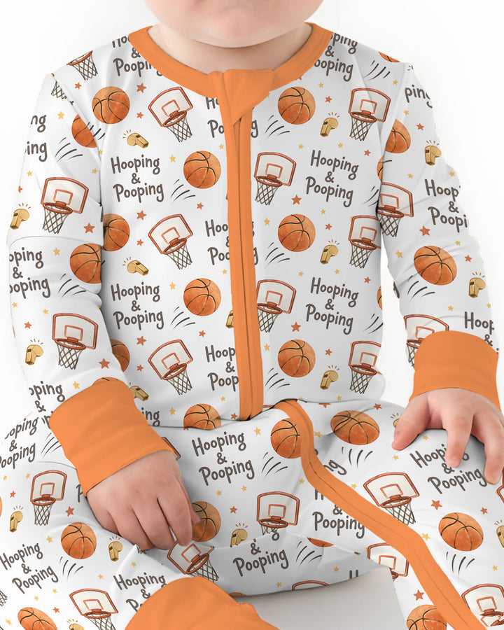Funny Basketball Hooping & Pooping Bamboo Convertible Zippy