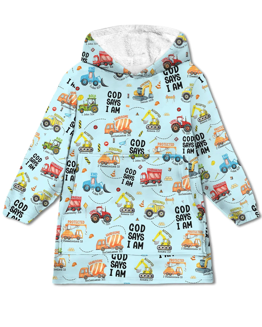 God Says I Am Boy Bamboo Blanket Hoodie