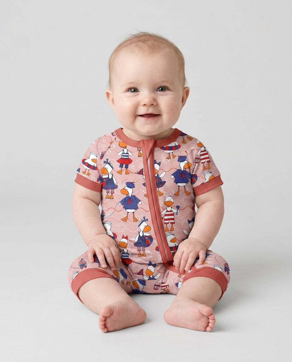 Freedom Floaties Family Matching Bamboo Shorty Zippy