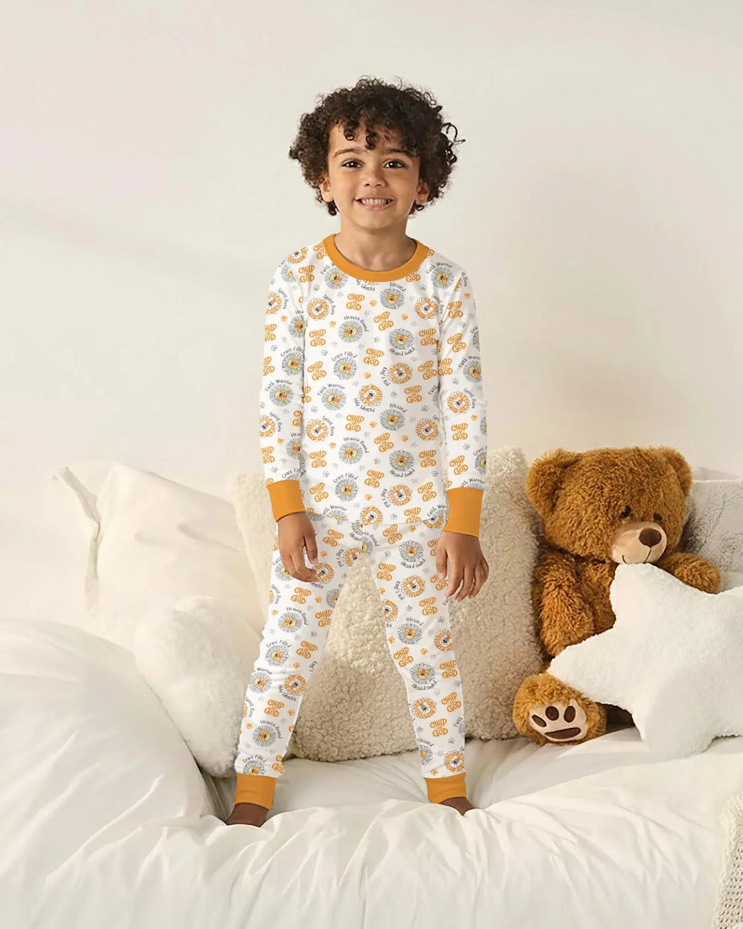 A Child Of God Boy Bamboo Two Piece Long Sleeve Pajama Set
