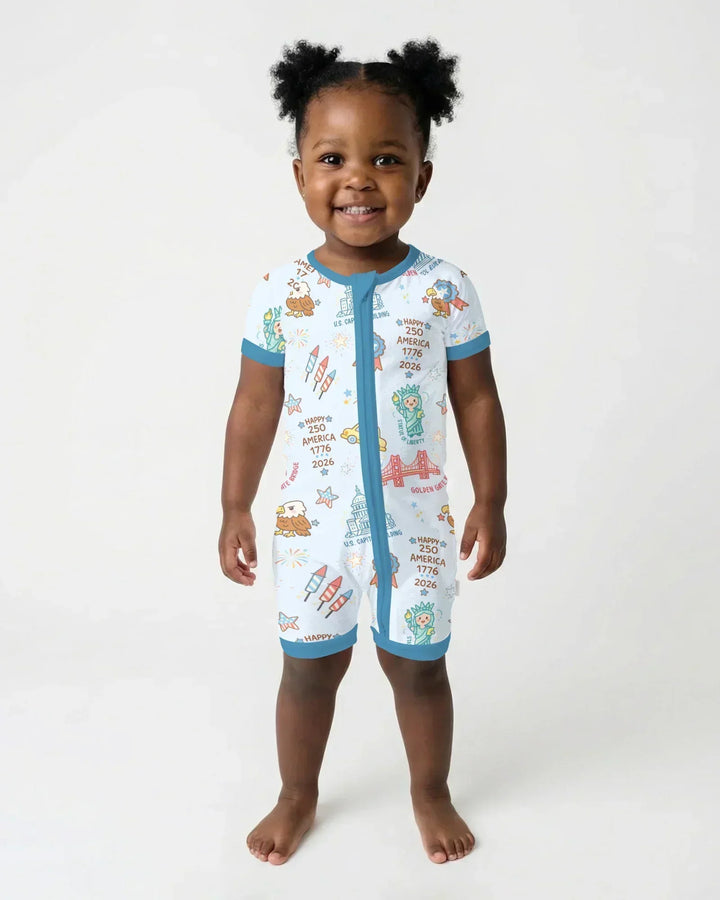 250 Years Of Freedom Bamboo Shorty Zippy