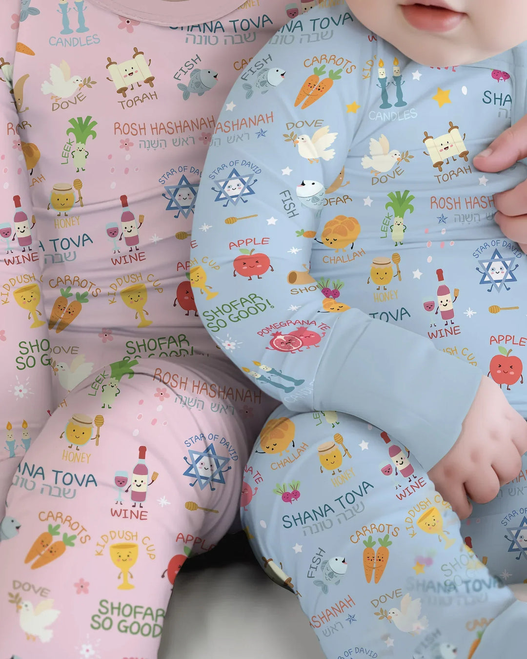 Family Rosh Hashanah Matching Bamboo Convertible Zippy