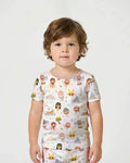 Moses Story Bamboo Two Piece Short Sleeve Shorts Pajama Set