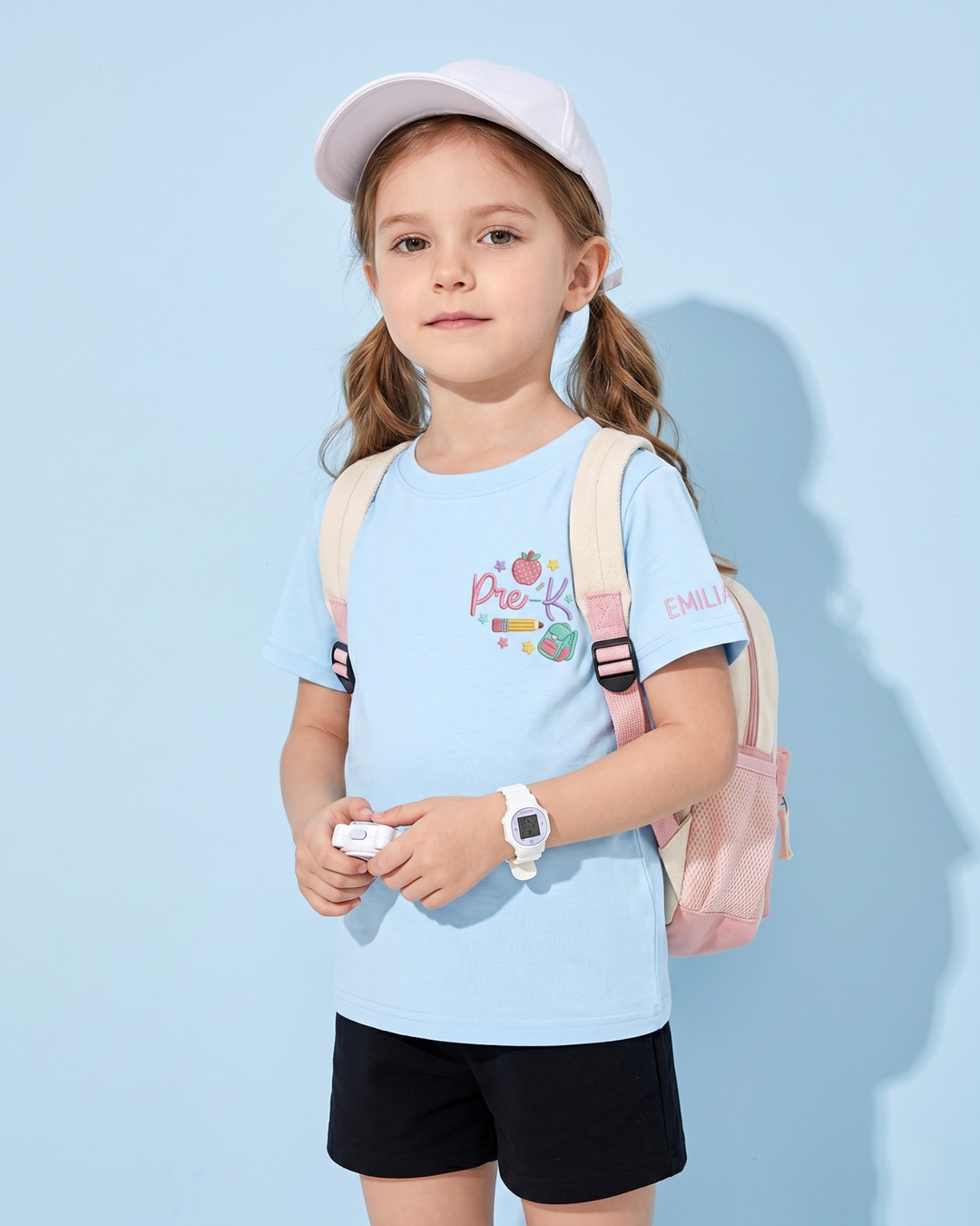 Custom Name Pre-K Embroidered Bamboo Crewneck T-Shirt