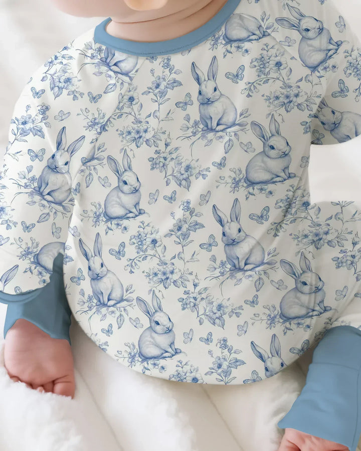 Easter Chinoiserie Toile de Jouy Bamboo Convertible Zippy