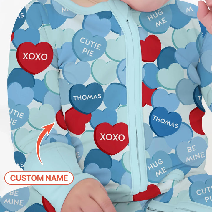 Valentine Candy Crush Family Matching Bamboo Convertible Zippy