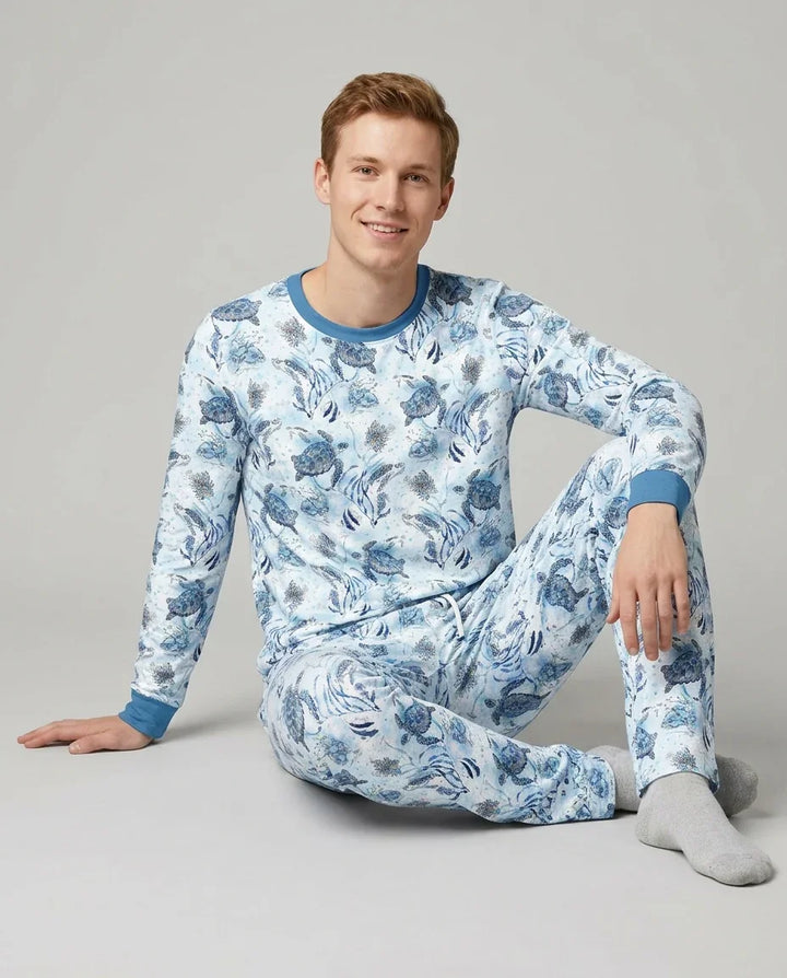 Little Turtles Family Matching Bamboo Men's Pajama Set