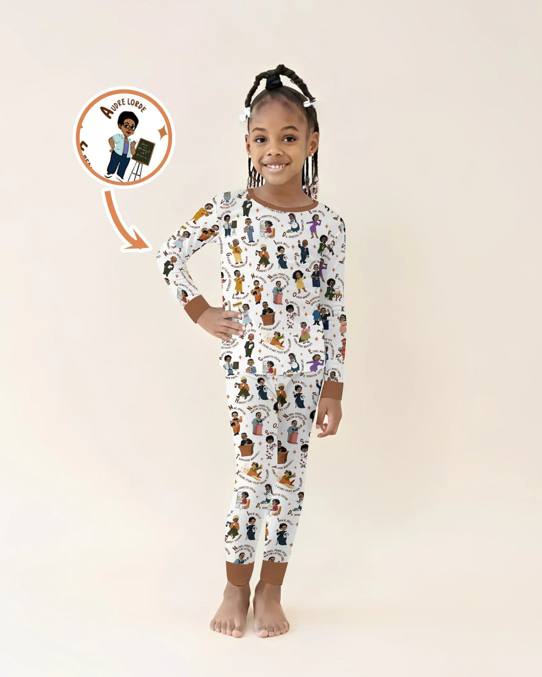 Black Legacy ABCs Family Matching Bamboo Two Piece Long Sleeve Pajama Set