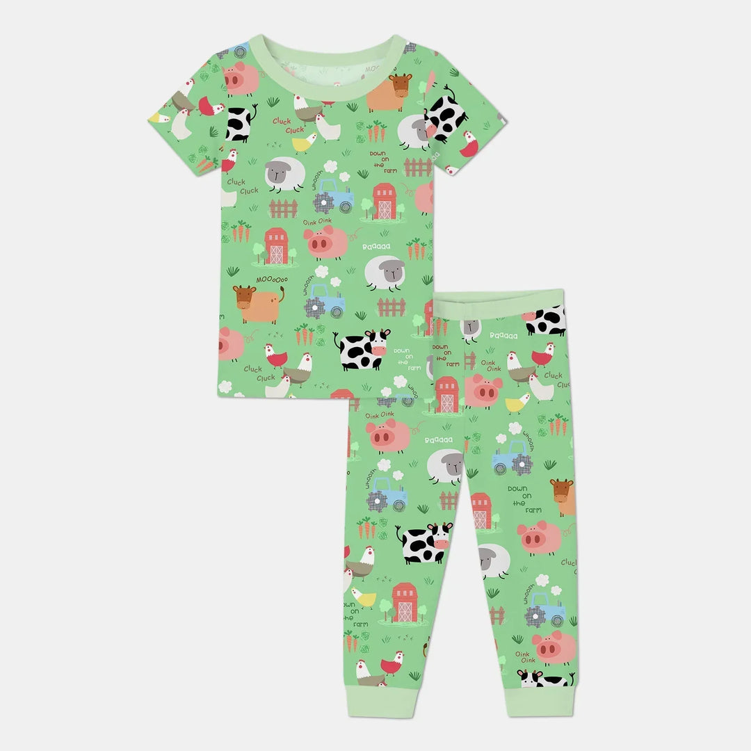 Farm Yard Bamboo Two Piece Short Sleeve Pajama Set
