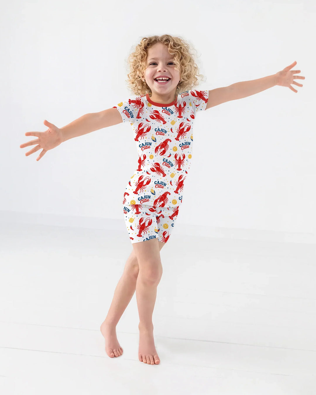 Cajun Cutie Bamboo Two Piece Short Sleeve Shorts Pajama Set