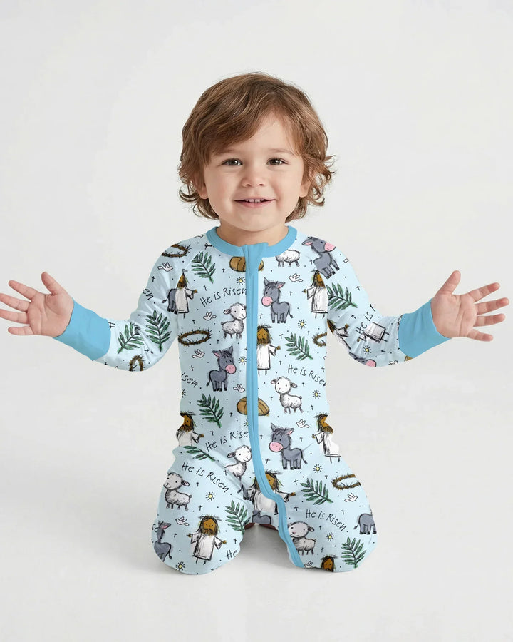 He Is Risen Easter Family Matching Bamboo Convertible Zippy
