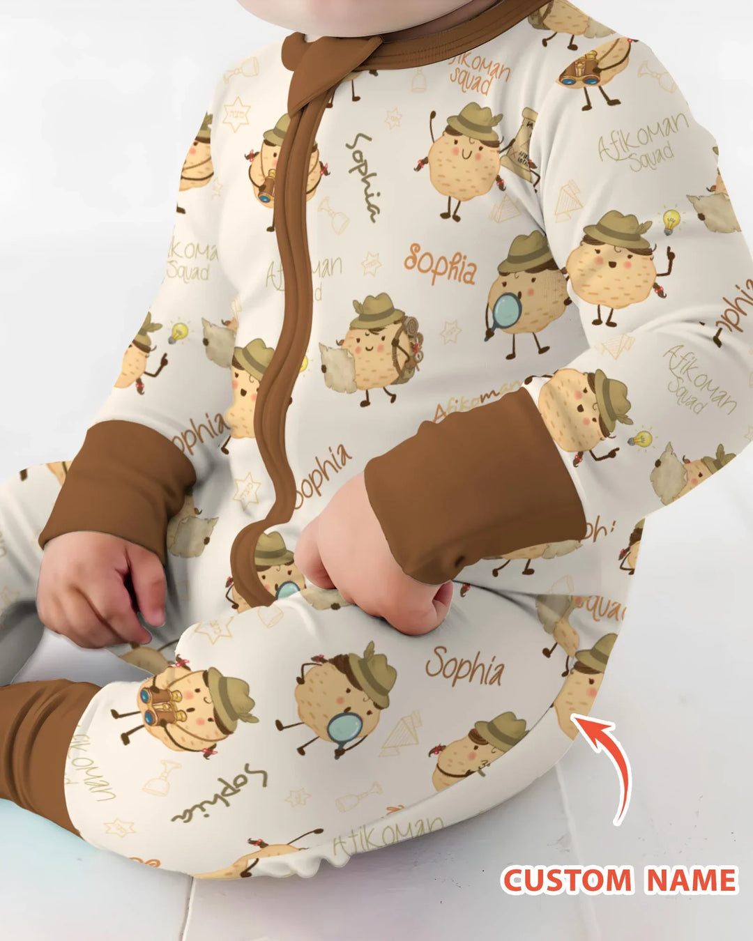 Custom Name Passover Afikoman Bamboo Convertible Zippy