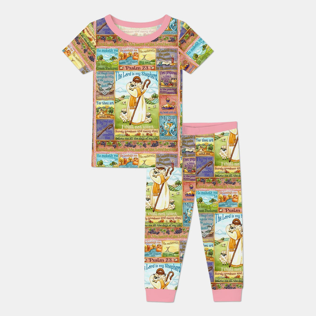 The Lord Is My Shepherd Bamboo Two Piece Short Sleeve Pajama Set