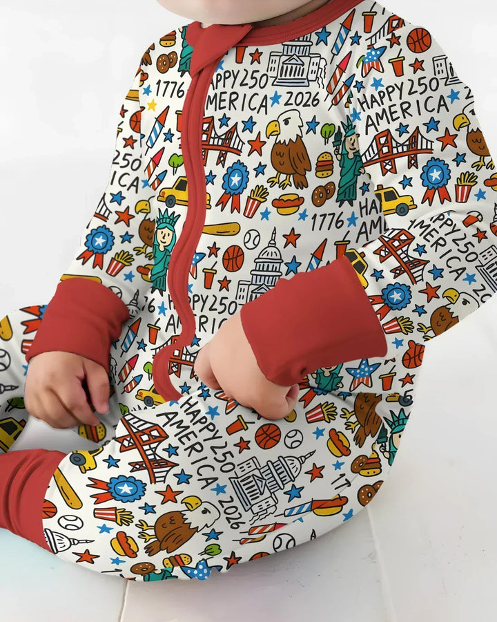 Doodle America 250th Anniversary Family Bamboo Convertible Zippy