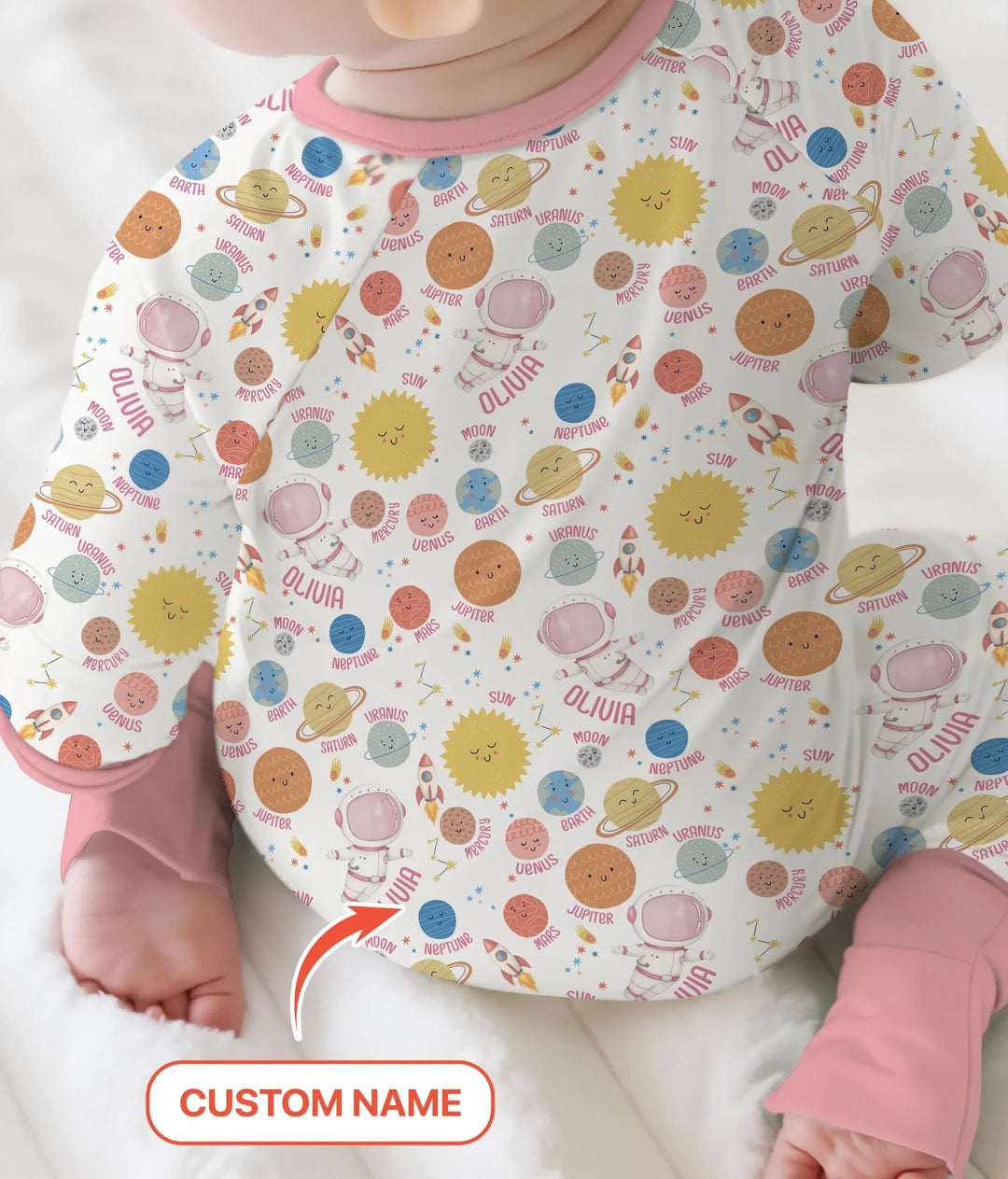 Custom Name Little's Kid into Universer Bamboo Convertible Zippy