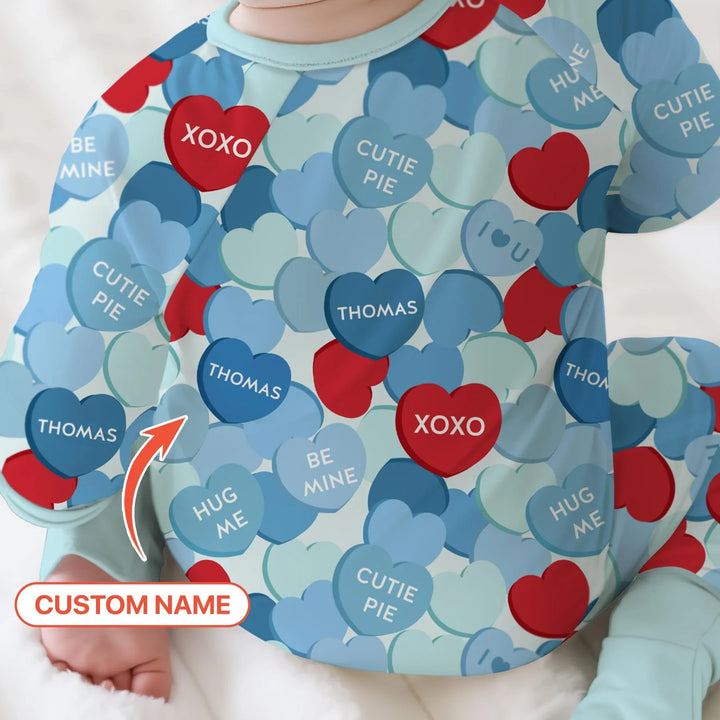 Valentine Candy Crush Family Matching Bamboo Convertible Zippy