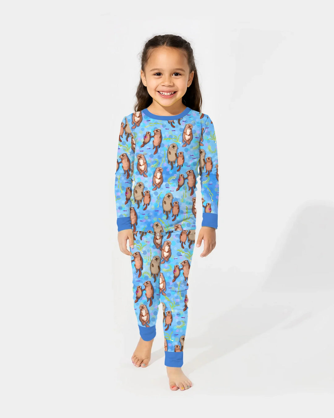 Otterly Together Bamboo Two Piece Long Sleeve Pajama Set