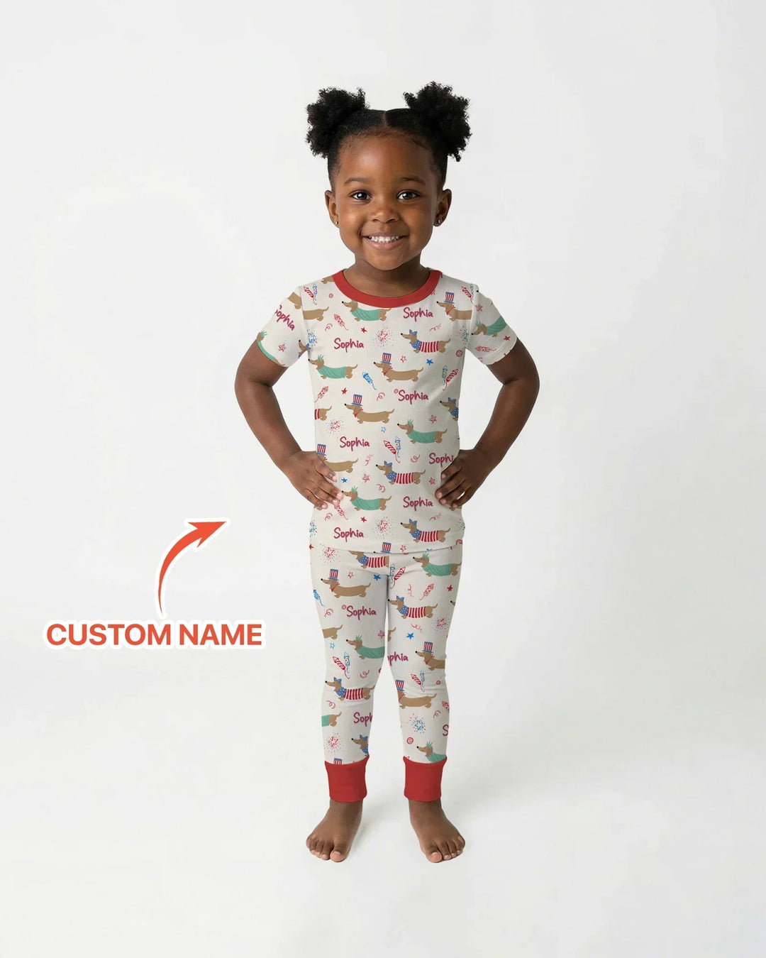 250 Years Of Freedom Bamboo Two Piece Short Sleeve Pajama Set