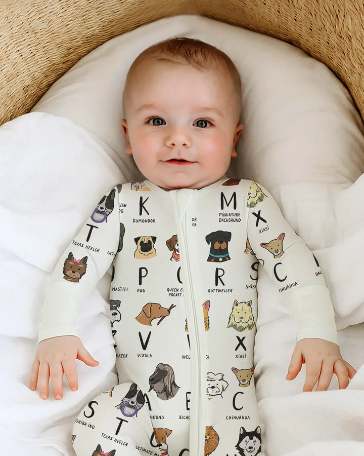 Funny Dogs Alphabet Bamboo Convertible Zippy