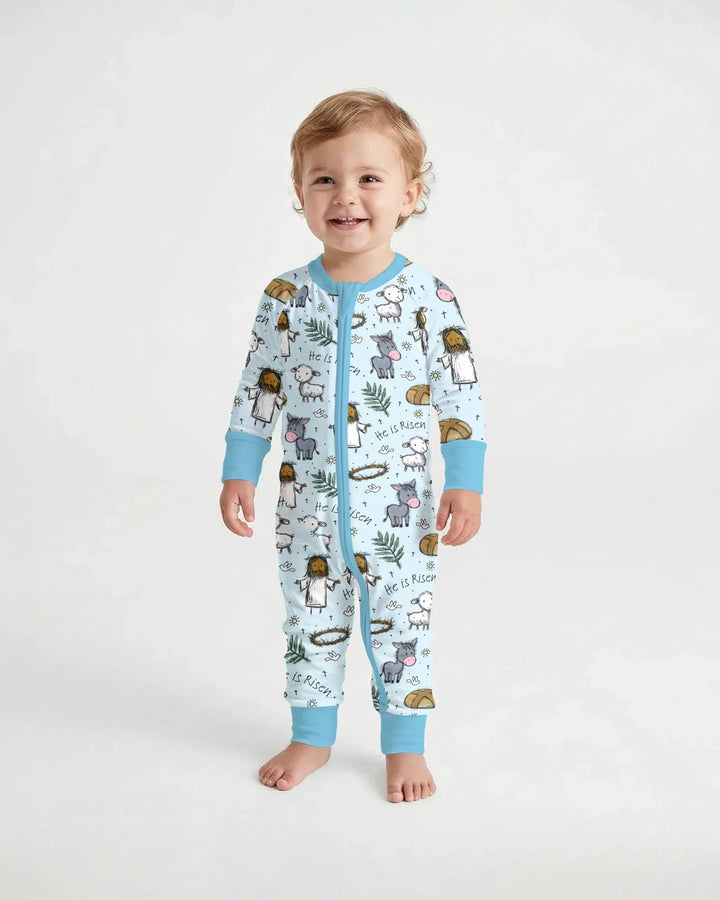 He Is Risen Easter Family Matching Bamboo Convertible Zippy
