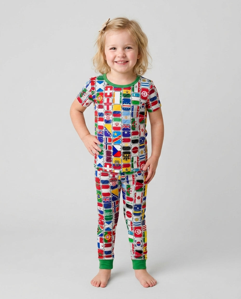 We Are 26 Family Matching Bamboo Two Piece Short Sleeve Pajama Set