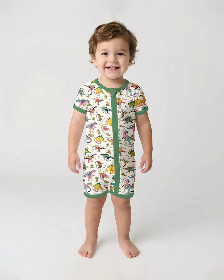 All The Dino Types Bamboo Shorty Zippy