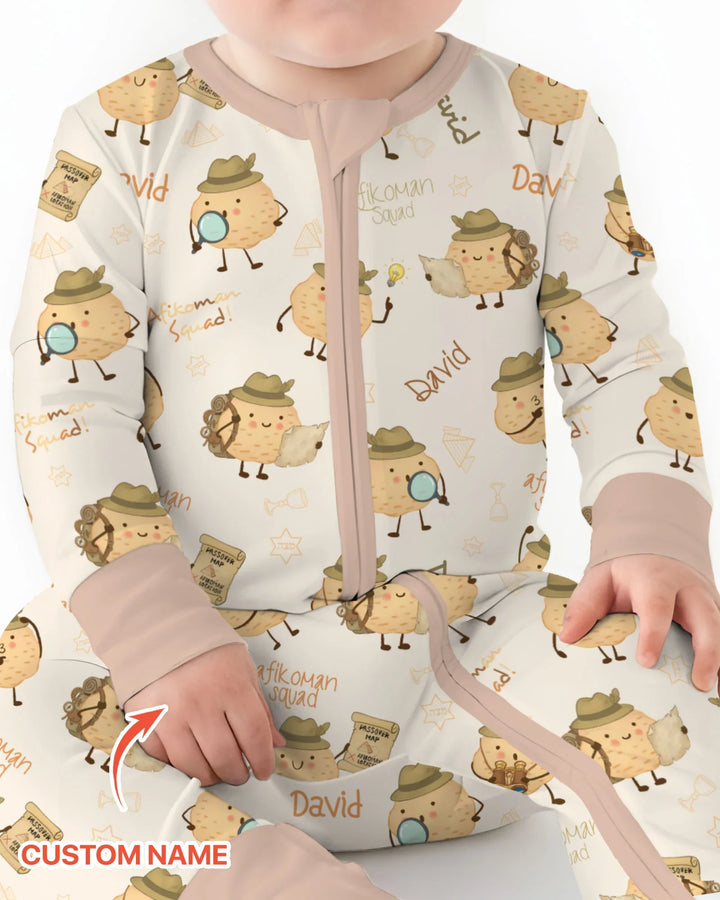 Custom Name Passover Afikoman Bamboo Convertible Zippy