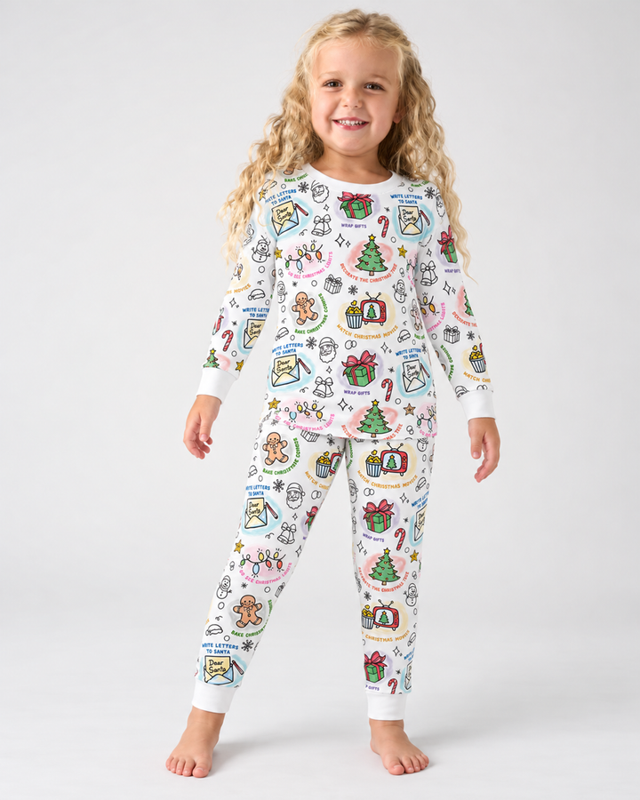 Christmas Colorable Bamboo Two Piece Pyjamas Set