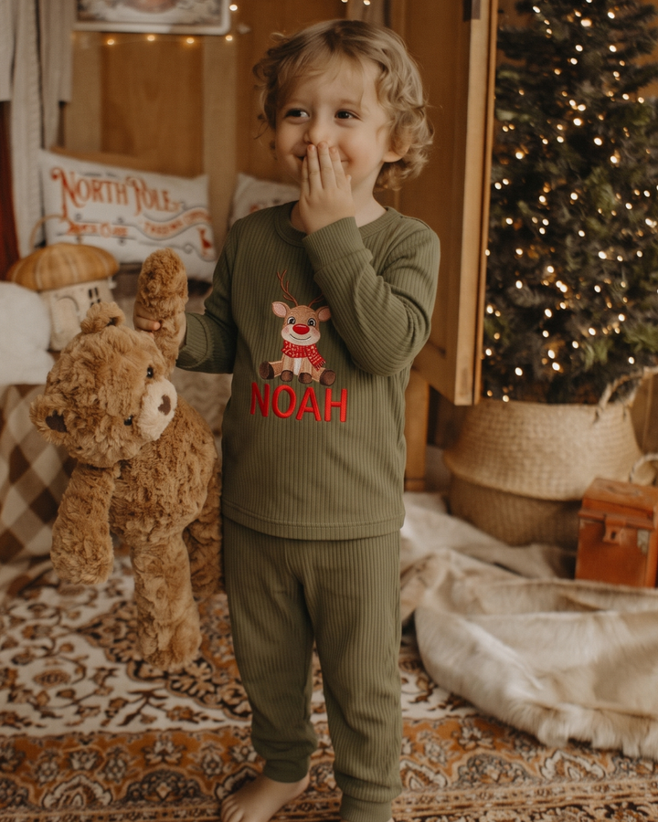 Template Bamboo Two Piece Long Sleeve Pyjamas Set