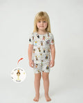Pray For Us Family Matching Bamboo Two Piece Short Sleeve Shorts Pajama Set