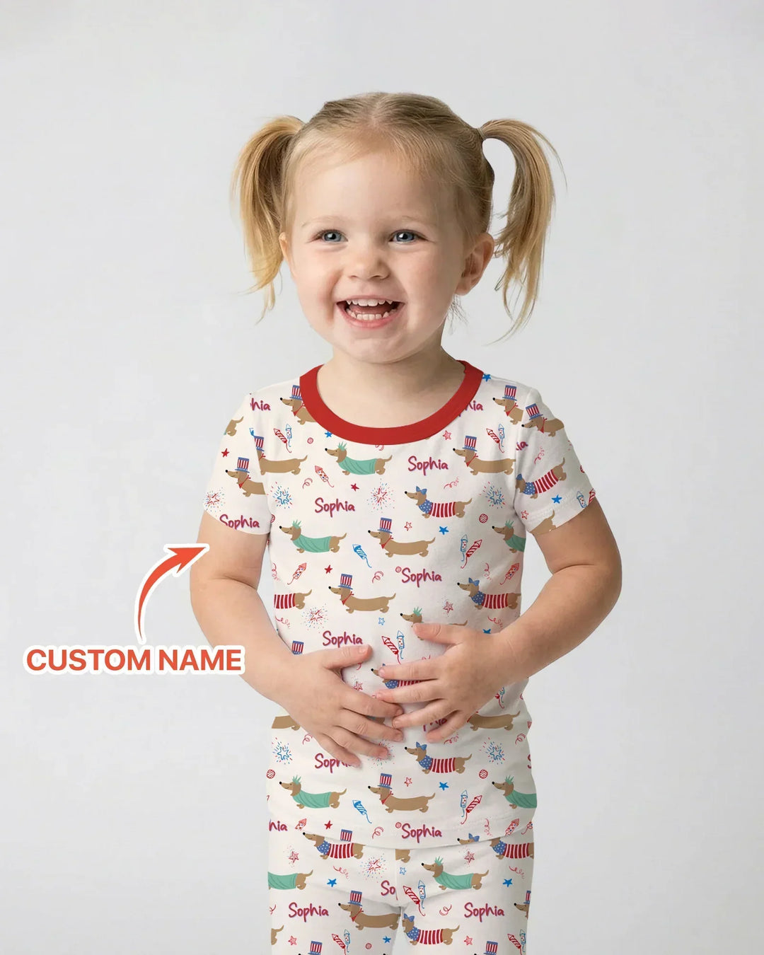 250 Years Of Freedom Bamboo Two Piece Short Sleeve Pajama Set