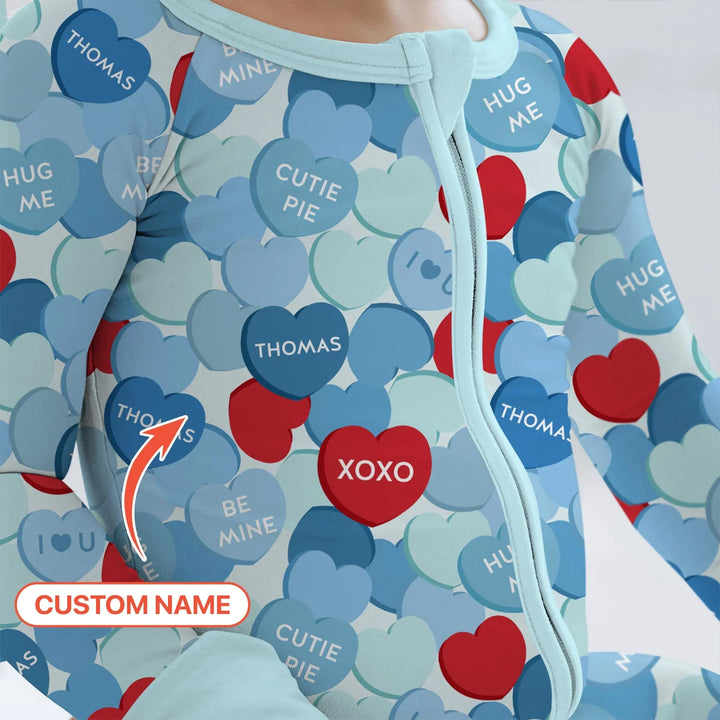 Valentine Candy Crush Family Matching Bamboo Convertible Zippy