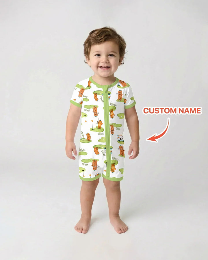 Custom Name Little Bear Golf Club Bamboo Shorty Zippy