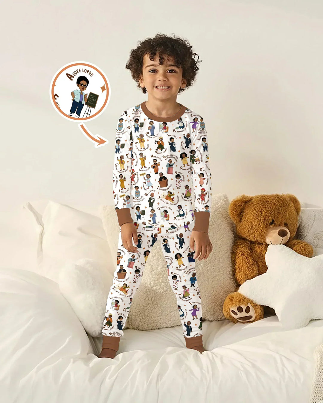 Black Legacy ABCs Family Matching Bamboo Two Piece Long Sleeve Pajama Set