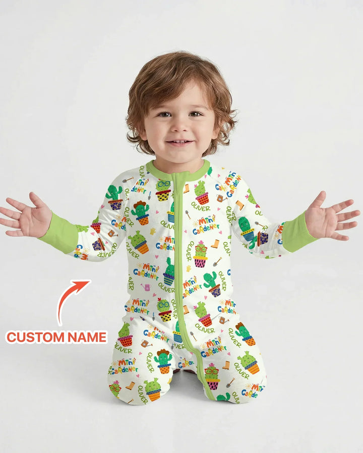 Custom Name Mini Gardener Bamboo Convertible Zippy