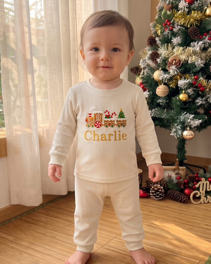 Template Bamboo Two Piece Long Sleeve Pyjamas Set