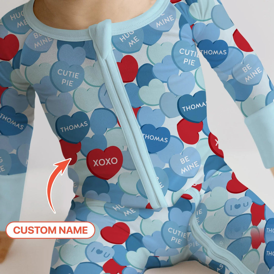Valentine Candy Crush Family Matching Bamboo Convertible Zippy