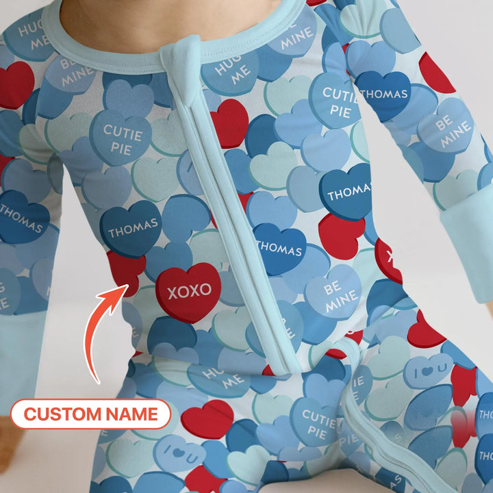 Valentine Candy Crush Family Matching Bamboo Convertible Zippy