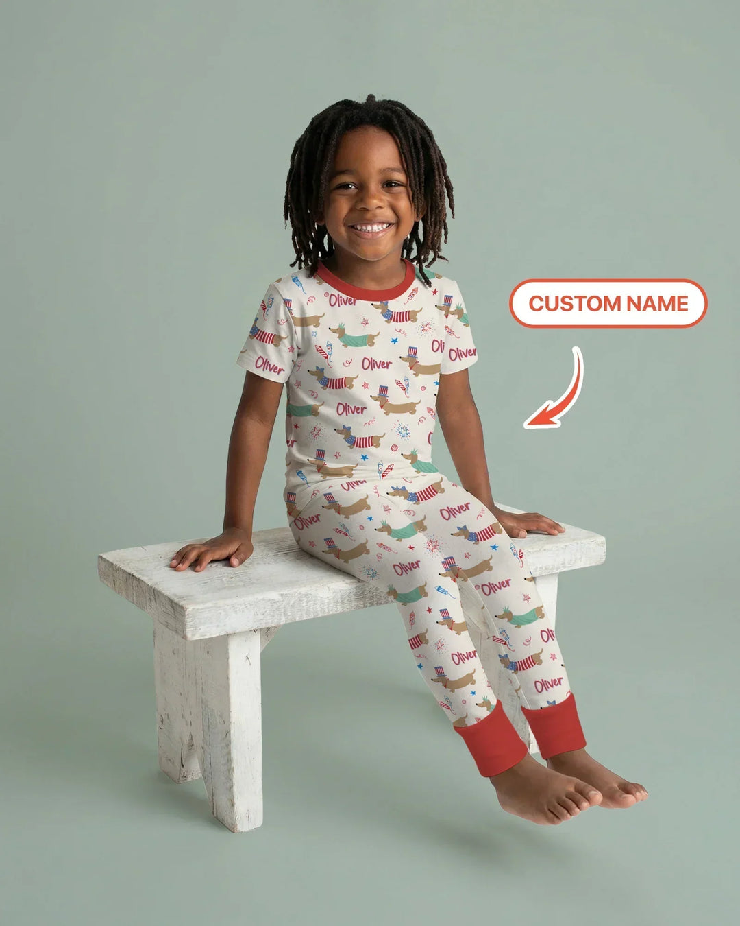 250 Years Of Freedom Bamboo Two Piece Short Sleeve Pajama Set