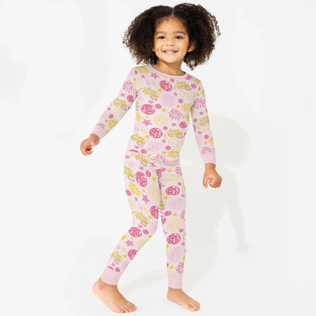 New Year's Eve Celebration Bamboo Two Piece Long Sleeve Pajama Set