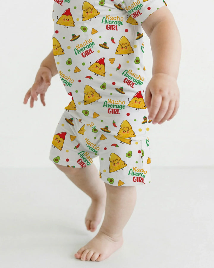 Lil Nacho Average Kid Bamboo Two Piece Short Sleeve Shorts Pajama Set