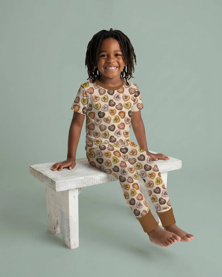 Black Month History Family Matching Bamboo Two Piece Short Sleeve Pajama Set