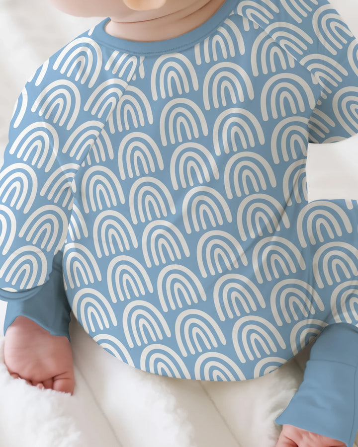 Sky Blue Rainbows Bamboo Convertible Zippy