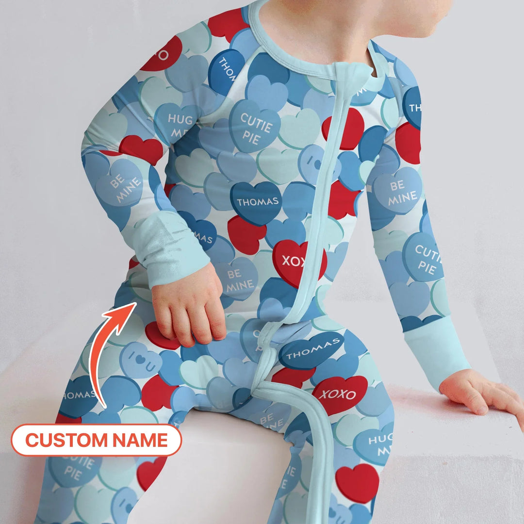 Valentine Candy Crush Family Matching Bamboo Convertible Zippy