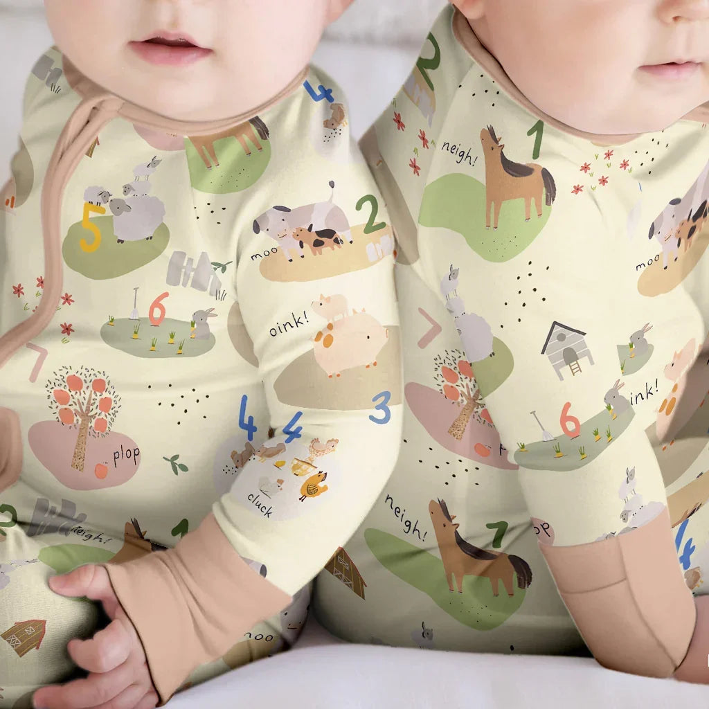 Farm Animal Counting Bamboo Convertible Zippy